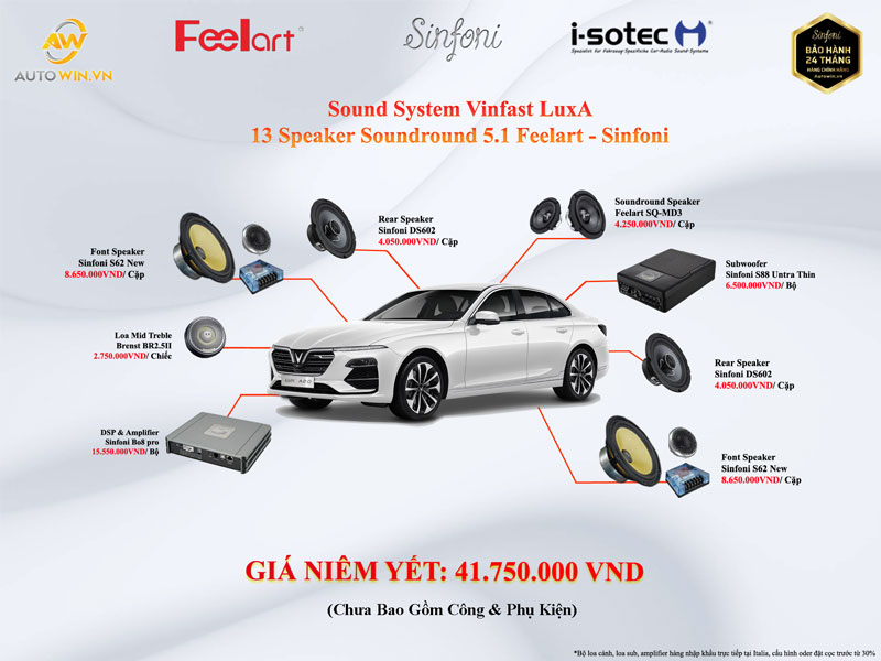 Cấu Hình Âm Thanh 01 Cho Vinfast LuxA