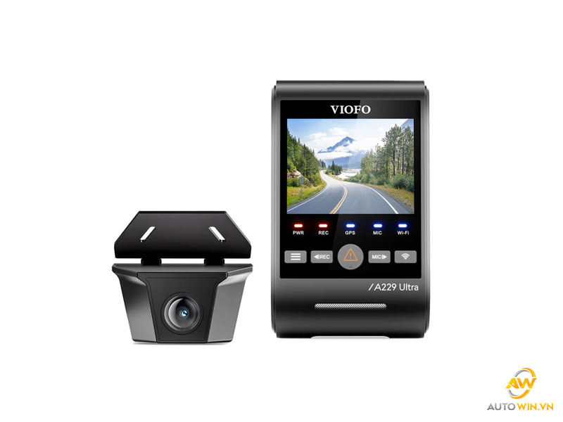 Camera trước và sau chống nước VIOFO A229 Ultra-W 2CH 4K