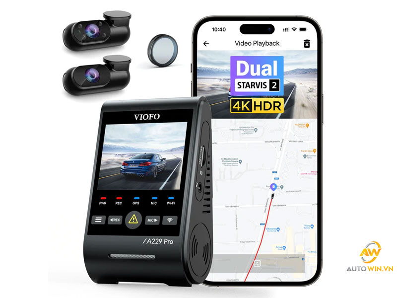 Camera hành trình VIOFO A229 Pro-W 3 kênh